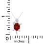 Jewel Zone US Turtle Pendant Necklace in 14k White Gold Over Sterling Silver