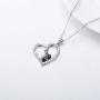 PELOVNY Lovely Penguin Necklace for Women Sterling Silver Animal Love Heart Pendant Necklace Penguin Jewelry Gift for Girlfriend