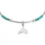 Ocean Serenity Whale Tail Simulated Green Turquoise Inlay .925 Sterling Silver Beads Stretch Bracelet Ocean Serenity Whale Tail Simulated Green Turquoise Inlay .925 Sterling Silver Beads Stretch Bracelet