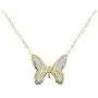 AMATA FINE JEWELRY 18K Gold Plated Sterling Silver Butterfly Necklace. Studded with Swarovski Crystals. AMATA FINE JEWELRY 18K Gold Plated Sterling Silver Butterfly Necklace. Studded with Swarovski Crystals.