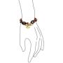 Bling Jewelry Fashion Brown Golden Acrylic Tortoise Shell Oval Chain Link Bracelet for Women Gold Plated Stainless Steel