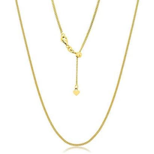 Verona Jewelers 925 Sterling Silver Adjustable Cuban Curb Chain for Women| Bolo Necklace for Women | Thin Adjustable Bolo Necklace| Silver Necklace for Women Teen Girl