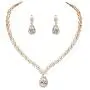 WeimanJewelry White Gold/Gold Plated Women Cubic Zirconia CZ Marquise Teardrop Bridal Tennis Necklace and Drop Earring Set for Wedding Brides WeimanJewelry White Gold/Gold Plated Women Cubic Zirconia CZ Marquise Teardrop Bridal Tennis Necklace and Drop Earring Set for Wedding Brides