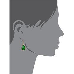 Emerald Quartz Gold Clad Pear Shaped Wholesale Gemstone Fashion Jewelry Drop Earrings