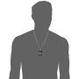 Marvel Comics Mens Stainless Steel Ironman Dog Tag Chain Pendant Necklace, 24''