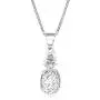 Sterling Silver Pineapple Necklace Pendant with 18'' Box Chain Sterling Silver Pineapple Necklace Pendant with 18'' Box Chain