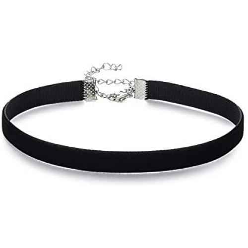 Classic Black Velvet Choker Necklace for Women Girls, Valentines Day Birthday Gifts, Halloween Cosplay Jewelry