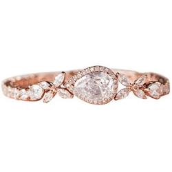 SWEETV Cubic Zirconia Teardrop Tennis Bracelets for Wedding Bridal Jewelry, Crystal Rhinestone Bracelets for Brides, Bridesmaid, Women