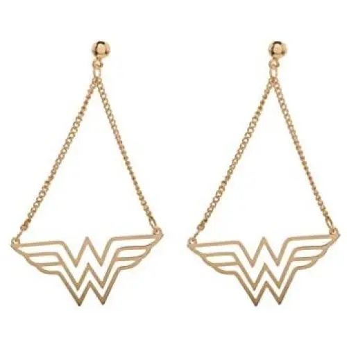 Wonder Woman DC Comics Dangle Earrings Standard Gold Wonder Woman DC Comics Dangle Earrings Standard Gold