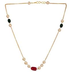 Efulgenz Pearl Necklace Indian 14 K Gold Plated Red Green Faux Ruby Emerald Beads Strand Fashion Costume Jewelry