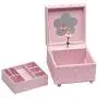 Girls Luxury Pink Music Jewelry Box with Ballerina and Little Girls Sterling Silver Heart Necklace