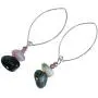 Yatming Handmade Chip Stone Drop Earrings for Women, Tumbled Stones Dangle Hoop Eardrop for Reiki Healing