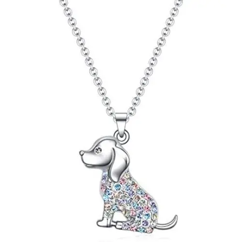 Girls Cat Birthstone Necklaces Jewelry,Silver Plated Kitty Dog Pendant Gifts Set for Women Boys Men Girls Cat Birthstone Necklaces Jewelry,Silver Plated Kitty Dog Pendant Gifts Set for Women Boys Men