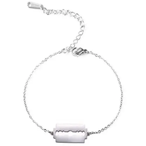 Amaxer Minimalist Hip Pop Razor Blade Flash Geometry Charm Link Bracelet Simple Punk Rock Unisex Jewelry Amaxer Minimalist Hip Pop Razor Blade Flash Geometry Charm Link Bracelet Simple Punk Rock Unisex Jewelry