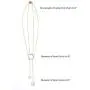 Girafe Circle Necklace, 14k Gold Trinity Lariat Layered Necklace for Women, 17inch