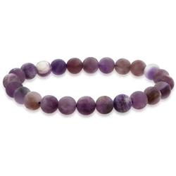 Bling Jewelry Natural Multi Color Semi Precious Gemstone Round Bead 8MM Strand Stackable Stretch Bracelet for Women Men Teen Unisex