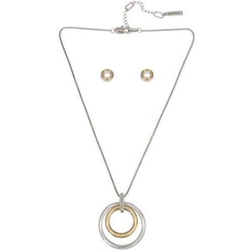 Kenneth Cole Orbital Pendant Necklace & Stud Earrings Set, 298453TWO974