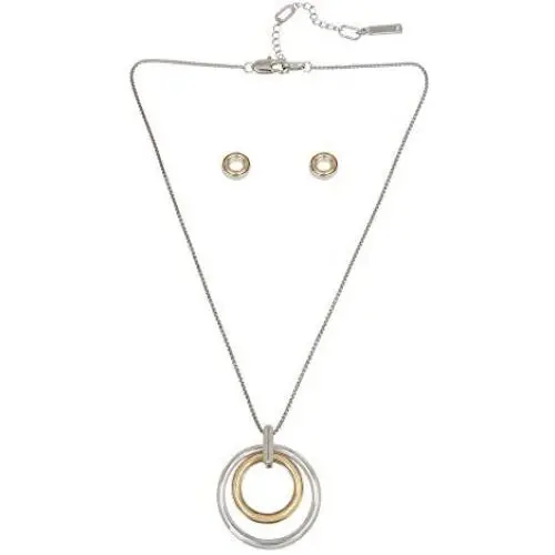 Kenneth Cole Orbital Pendant Necklace & Stud Earrings Set, 298453TWO974 Kenneth Cole Orbital Pendant Necklace & Stud Earrings Set, 298453TWO974