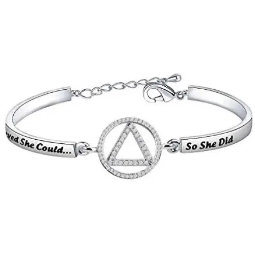 TIIMG Recovery Gift Sobriety Gift AA Gift Sober Recovery Jewelry AA Jewelry She Believed She Could So She Did Sobriety Keychain Alcoholics Anonymous Gifts TIIMG Recovery Gift Sobriety Gift AA Gift Sober Recovery Jewelry AA Jewelry She Believed She Could So She Did Sobriety Keychain Alcoholics Anonymous Gifts