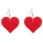 Acrylic Heart Dangle Charm Earrings for Women Girls 90s Party Lovely Acrylic Big Heart Drop Earrings Jewelry