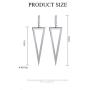 Womens Triangle Earrings Metal Hollow Geometric Triangle Dangle Drop Earrings Costume Jewelry