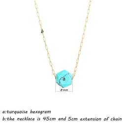 IUNIQUEEN Natural Stone Bead Necklace 18 K Gold Filled Stainless Steel Chain Choker Necklaces for Women … …