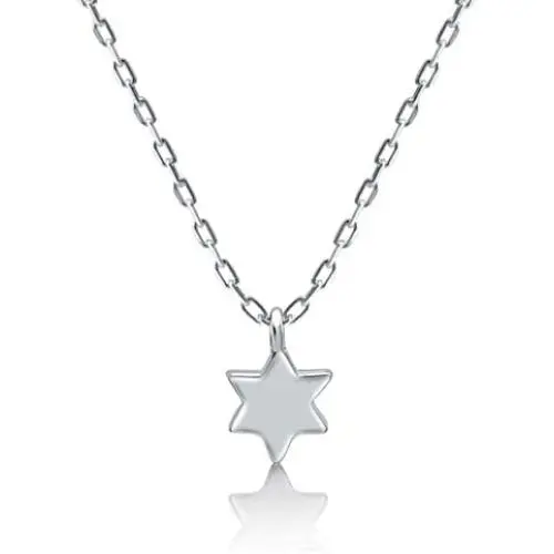 Jewish Star of David Classic Tiny Pendant Necklace in 925 Sterling Silver for Women and Girls for Daily Wear Religious Jewelry Simple and Dainty for Birthday, Bat Mitzvah, Hanukkah Present Jewish Star of David Classic Tiny Pendant Necklace in 925 Sterling Silver for Women and Girls for Daily Wear Religious Jewelry Simple and Dainty for Birthday, Bat Mitzvah, Hanukkah Present