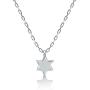 Jewish Star of David Classic Tiny Pendant Necklace in 925 Sterling Silver for Women and Girls for Daily Wear Religious Jewelry Simple and Dainty for Birthday, Bat Mitzvah, Hanukkah Present