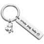 WUSUANED Pug Keychain Crazy Pug Lady Keychain with Pug Charm Pug Jewelry Gift for Pug Owner Lover
