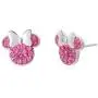 Disney Minnie Mouse Birthstone Jewelry for Women and Girls, Sterling Silver Pave Crystal Stud Earrings Disney Minnie Mouse Birthstone Jewelry for Women and Girls, Sterling Silver Pave Crystal Stud Earrings