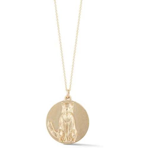 14k Yellow Gold Plated Silver Fox Charm Chain Necklace (18”) - A strong, quick-learning partner and teacher