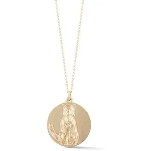 14k Yellow Gold Plated Silver Fox Charm Chain Necklace (18”) - A strong, quick-learning partner and teacher 14k Yellow Gold Plated Silver Fox Charm Chain Necklace (18”) - A strong, quick-learning partner and teacher
