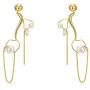 Handpicked Irregular Pearls Dangle Earrings, Pearl Drop Earrings,Pearl Hoop earrings,Stud Earrings,18K Gold Plated Earrings for Women Girls Gifts Jewelry