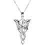 BAIHONG Silver Plated Arwens Evenstar Crystal Pendant Necklace Earrings with Jewelry Box Women,Girls