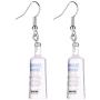 Creative Wine Bottle Pendant Hook Drop Dangle Earrings Vodka Bottle Pendant Earrings Jewelry for Women and Girls Party Accessories