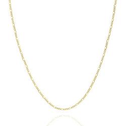 Jewelry Atelier Gold Chain Necklace Collection - 14K Solid Yellow Gold Filled Figaro Chain Necklaces for Women and Men with Different Sizes (2.8mm, 3.7mm, 4.7mm, 5.6mm)