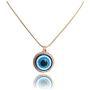 RUIZHEN Turkish Crystal Evil Eyes Pendant Necklace for Womens Jewelry Gold Color Clavicle Chains Necklaces