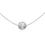 Sea of Ice Sterling Silver Diamond-Cut 10mm Sliding Bead Ball Necklace Pendant Chain Minimalist Jewelry Mothers Day