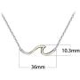 Angol 925 Sterling Silver Wave Jewelry Set, Wave Ring Necklace Earring Ocean Sea, Opal Jewelry Set with Gift Box