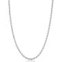 Sterling Silver Diamond Cut Rope Chain Necklace, 1.5MM - 3.5MM Braided Twist Rope Chain Neclace, 925 Sterling Silver Necklace