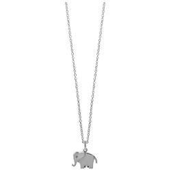 Boma Jewelry Sterling Silver Elephant Animal Pendant Necklace, 18 Inches