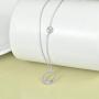 POPKIMI Lucky Horseshoe Necklace Sterling Silver Horse Gifts for Women Pendant Jewelry Valentines Day 18+2
