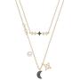 SWAROVSKI Jewelry Glowing Moon Necklace, Black