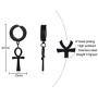 GUNGNEER Ankh Cross Stainless Steel Earrings Egyptian Pyramid Jewelry Accessories Men Women