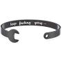 KEPKGO Original Wrench Design Inspirational Bracelet Jewelry, Keep Funking Going, Mantra Quote Engraved Motivational Cuff Bangle Gifts for Women Girls Daily Reminder Jewelry