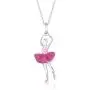 Sterling Silver 925 Ballerina Dancer Pendant Necklace for Girls Enamel 16'' Italy Sterling Silver 925 Ballerina Dancer Pendant Necklace for Girls Enamel 16'' Italy