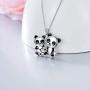 BEBEWO 925 Sterling Silver Cute Animal Panda Pendant Necklace for Women Girls Lover Gifts Birthday Jewelry, Chain 18+2 inch