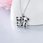BEBEWO 925 Sterling Silver Cute Animal Panda Pendant Necklace for Women Girls Lover Gifts Birthday Jewelry, Chain 18+2 inch