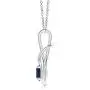 Round Sapphire Solitaire Infinity Knot Pendant Necklace in Silver (4mm Blue Sapphire) Round Sapphire Solitaire Infinity Knot Pendant Necklace in Silver (4mm Blue Sapphire)
