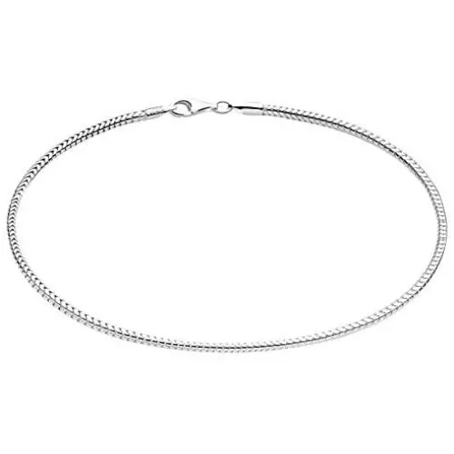 Savlano 925 Sterling Silver Solid Italian Round Diamond Cut Snake Chain Bracelet For Women, Girls & Men - Made in Italy Comes With Savlano Gift Box